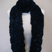 Midnight blue entrelac scarf