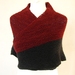 Charcoal and burnt red knitted wrap (Outlander)