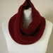 Crimson herringbone infinity scarf