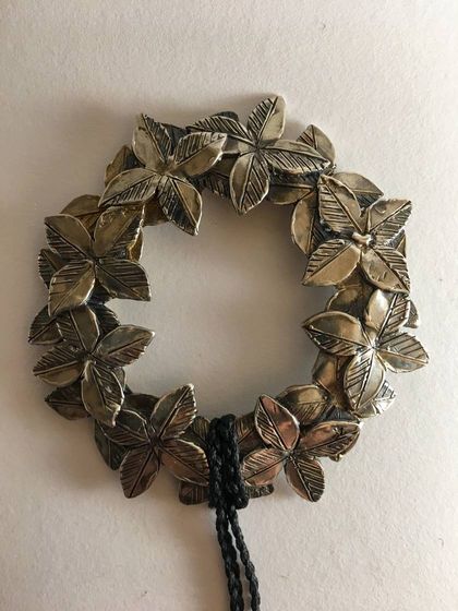 Circle of Flowers Pendant - Bronze