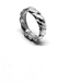 Handcrafted Sterling Silver Wave Ring - Unisex - Size P