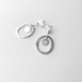 Abstract Circle Dangle Earrings in Sterling Silver