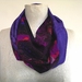     Infinity scarf in purple print and silk