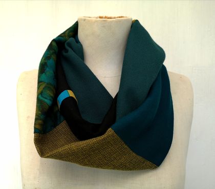 Greens and merino infinity scarf