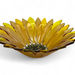 Fused Glass Amber and Marigold Gazania Flower Bowl