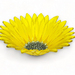 Fused Glass Yellow Gazania Flower Bowl
