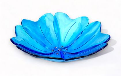 Blue Hibiscus Flower Bowl