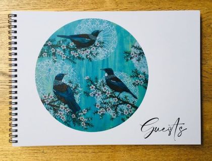 Guest Book - Turquoise Tui