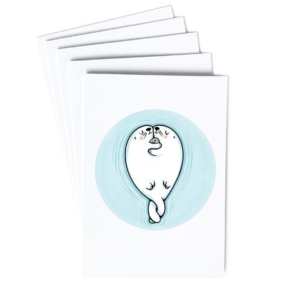 Greeting cards - 5 pack. 'Otterly in love'