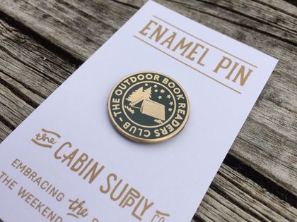 The Outdoor Book Readers Club - adventure inspired enamel pin badge