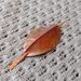 Fold formed leaf shawl pin