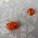 Carnelian cluster chip bead earrings