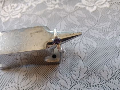 Sterling silver and iolite ring
