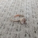 Rose quartz and silver ring 