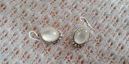Mother of Pearl and sterling silver earrings