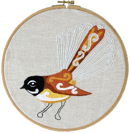 Fantail embroidery kit