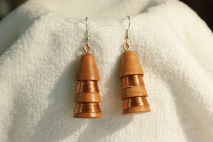 Copper wire earrings