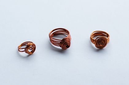 Coated copper wire rings