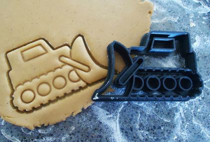 3D Printed Bulldozer Cookie Cutter