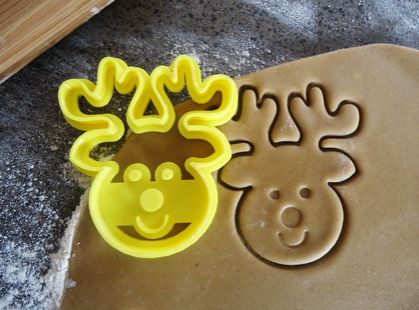 Reindeer 3D Printed Cookie Cutter