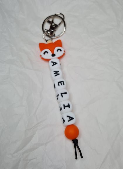 Personalised Backpack Tag/ Keychain (Fox)