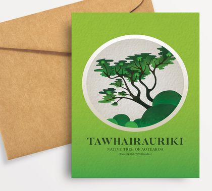 Tawhairauriki illustration in gouache – Native Trees of Aotearoa series.