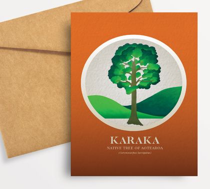 Karaka illustration in gouache – Native Trees of Aotearoa series.