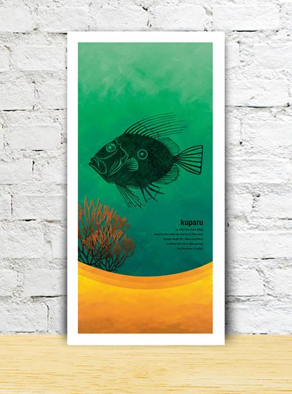 Kuparu limited edition print – New Zealand native fish series