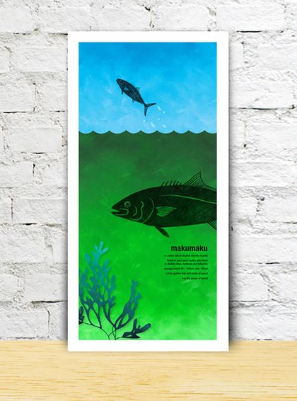 Makumaku limited edition print – New Zealand native fish series
