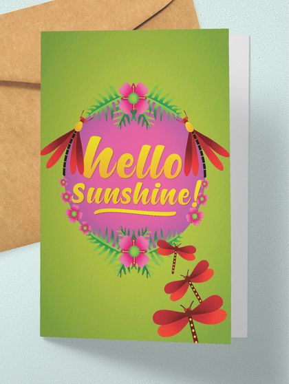 Hello sunshine – A6 NZ Flora and Fauna Occasion Greeting Card