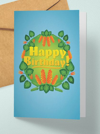 Happy Birthday – A6 NZ Flora and Fauna Occasion Greeting Card