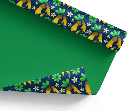Wrapping Paper – Kowhai + Putaputaweta: NZ Flora and Fauna