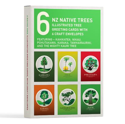 6 card gift pack – Native Trees of Aotearoa.