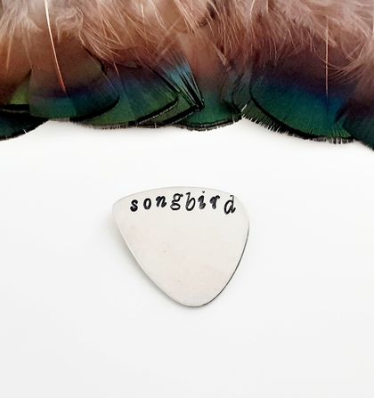 Hand Stamped Guitar Pick