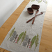 Block printed table runner - Native leaves