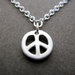 Peace sign necklace - choker length