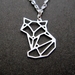 Geo fox outline necklace