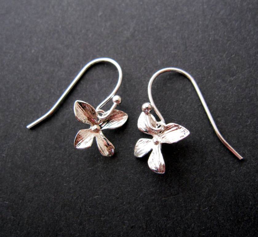 Tiny flower earrings | Felt