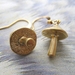 lil' gold mushroom earrings