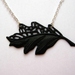 Black leaf necklace