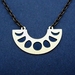 Moon phases - etched brass necklace