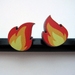 flame stud earrings