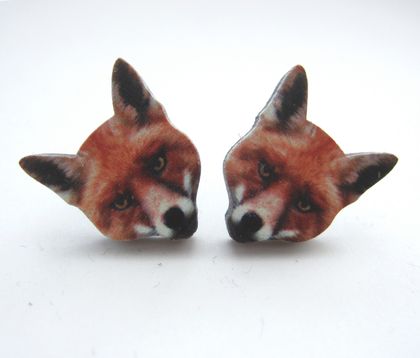 fox stud earrings