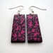 Magenta abstract patterned earrings