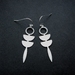Pretty abstract stainless steel drop earrings