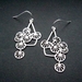 Stainless steel hanging basket earrings