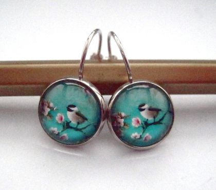 bird and blossoms earrings