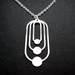 Tiered circles stainless steel pendant necklace