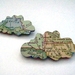 vintage map cloud twinset woodcut brooches