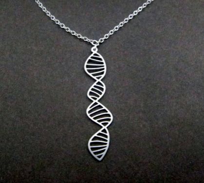 stainless steel helix pendant necklace